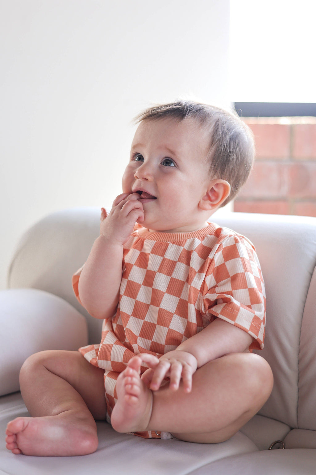 Retro Checkered Romper