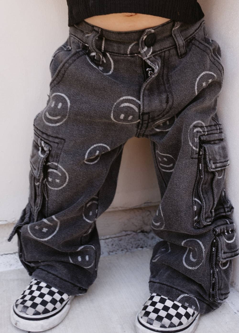 Smiley Face Baggy Jeans
