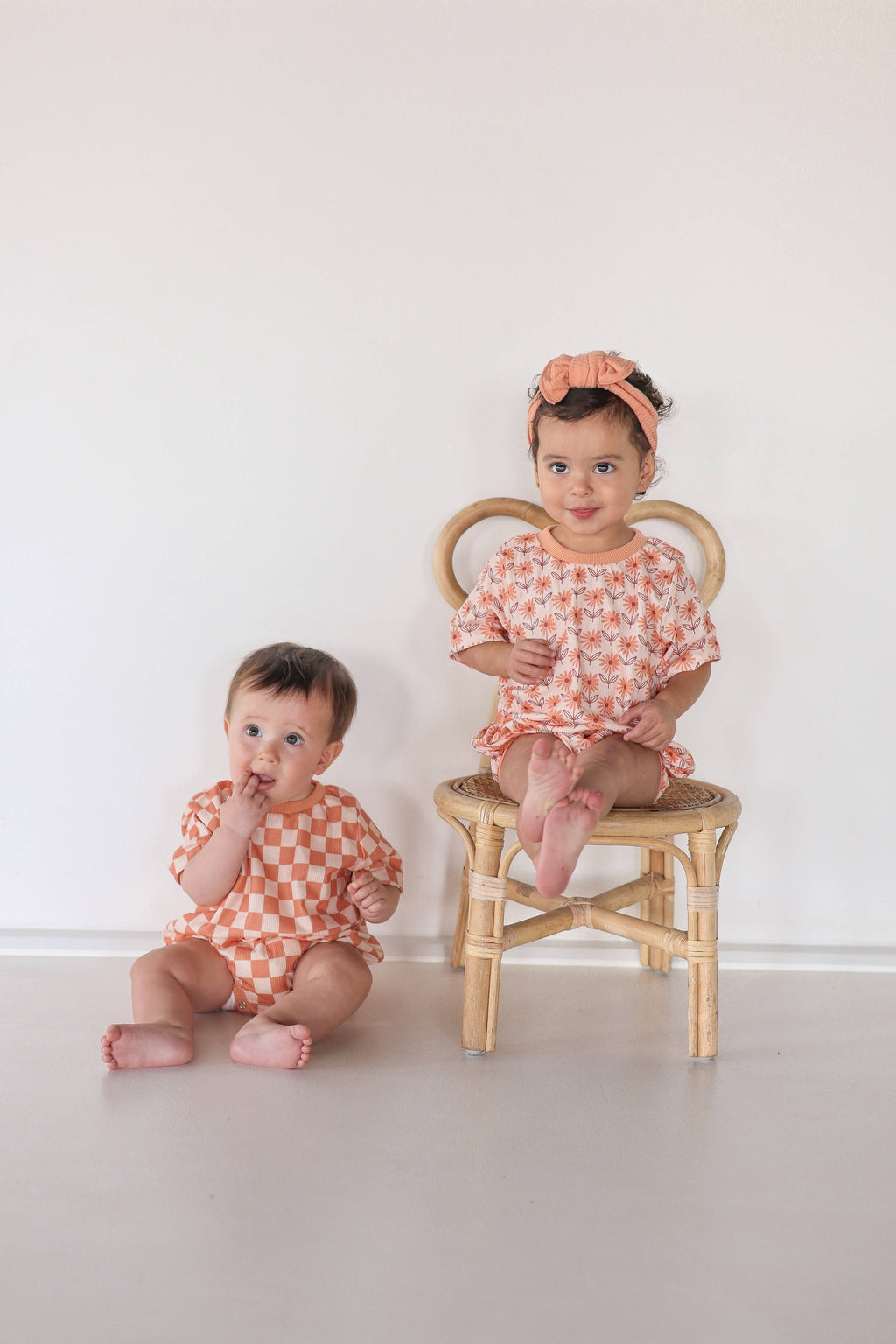 Retro Checkered Romper