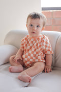 Retro Checkered Romper